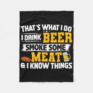 Cobertor De Velo Engraçado Eu Beber Cerveja Fumar Alguma Carne E Eu