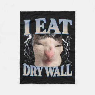 Cobertor De Velo Engraçado Eu Como Parede Seca Gato Bobo Meme Homen