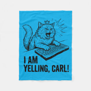 Cobertor De Velo Engraçado Eu Estou Gritando Carl Faça Meme de Gato