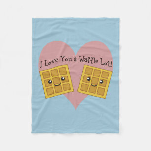 Cobertor De Velo Engraçado Eu Te Amo Um Waffle Lot Bonito Kawaii Wa