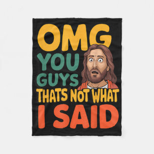 Cobertor De Velo Engraçado Jesus Isso Não Foi O Que Disse Deus Reli