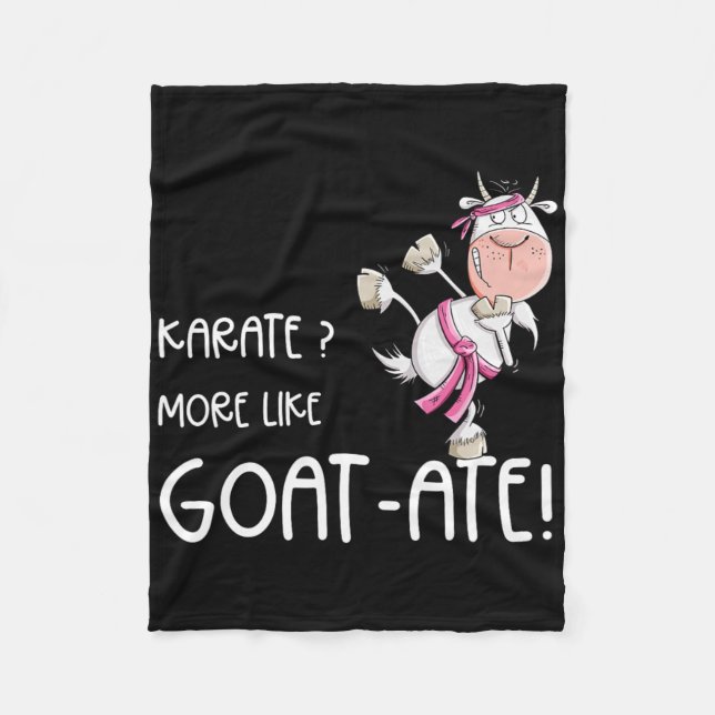 Cobertor De Velo Engraçado Karate Goat I Karate Pun Artes Marciais (Frente)