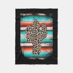 Cobertor De Velo Engraçado Leopardo Cactus Serape Cactus impressão