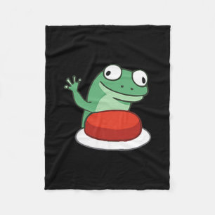 Cobertor De Velo Engraçado Lizard Button Meme T-shirt.png