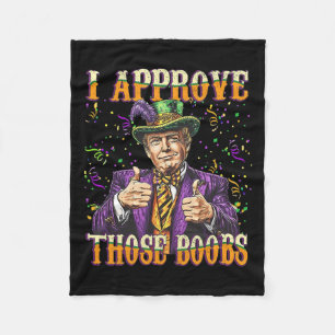 Cobertor De Velo Engraçado Mardi Gras Usa Eu Aprovo Esses Peitos