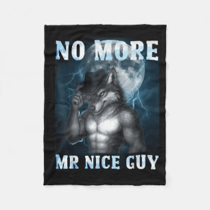 Cobertor De Velo Engraçado Não Mais Sr Bonzinho Lobo Alfa Meme Desc