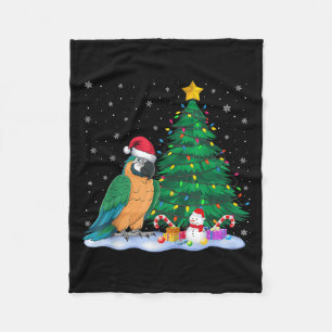 Cobertor De Velo Engraçado Parrot Xmas Tree Lights Reindeer Hat Chr