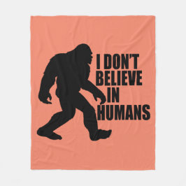 Cobertor De Velo Engraçado Pé Grande Não Acredito em Humanos