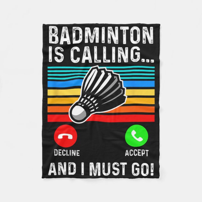 Cobertor De Velo Engraçado Picklell Dminton Shuttle (Frente)