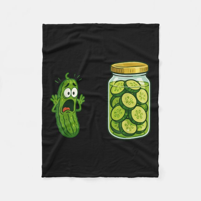Cobertor De Velo Engraçado Picle Jar Cucumber Memória Humo (Frente)