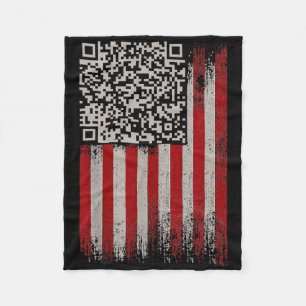 Cobertor De Velo Engraçado Qr Trump Dance Code