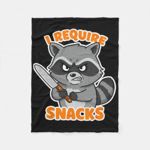 Cobertor De Velo Engraçado Raccoon Eu Preciso De Snacks De Carro Hu