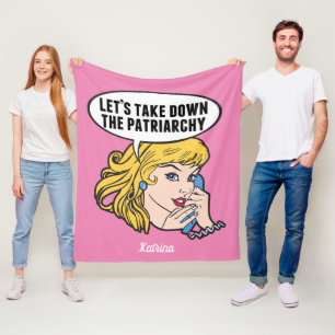 Cobertor De Velo Engraçado Retro Feminista Pop Art Anti-Patriarcad