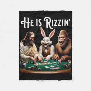 Cobertor De Velo Engraçado Rizz Ele É Rizzin Jesus