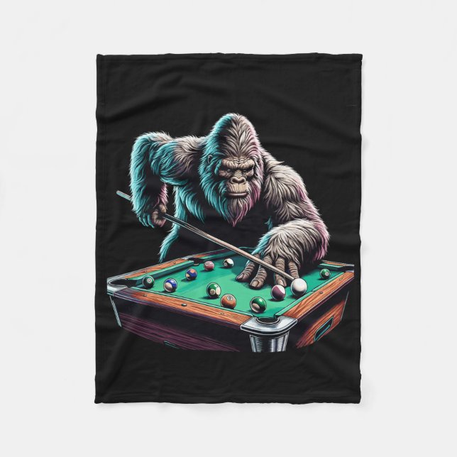 Cobertor De Velo Engraçado Sasquatch Billiards Piscina Player Men (Frente)