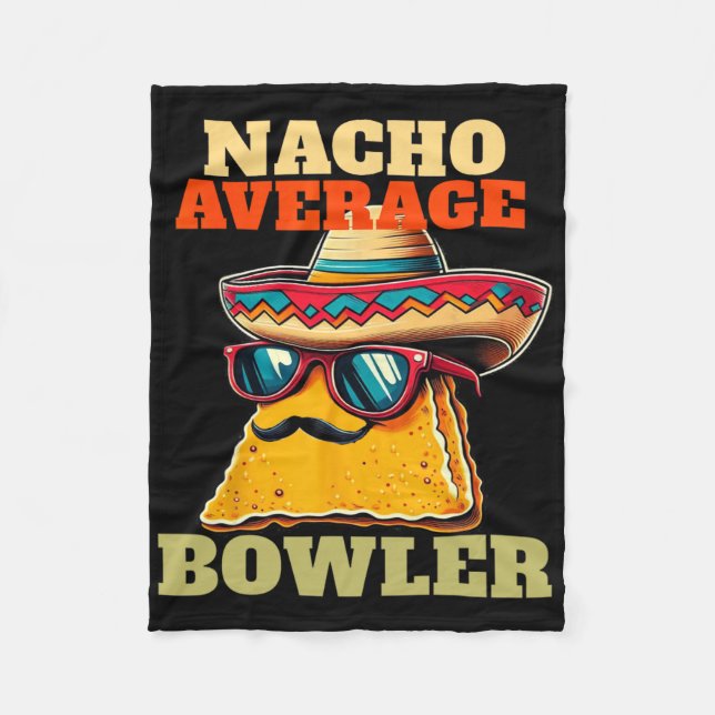Cobertor De Velo Engraçado Único Nacho Médio Bowler Dez Pinos Bowle (Frente)