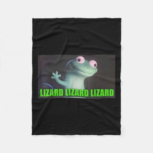 Cobertor De Velo Engraçado Weirdcore Lizard Lizard Lizard Meme Anim (Frente)