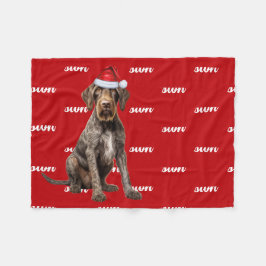 Cobertor De Velo Engraçado Wirehair Pointer Dog Name Patterno Natal