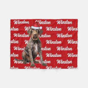 Cobertor De Velo Engraçado Wirehair Pointer Dog Name Patterno Natal