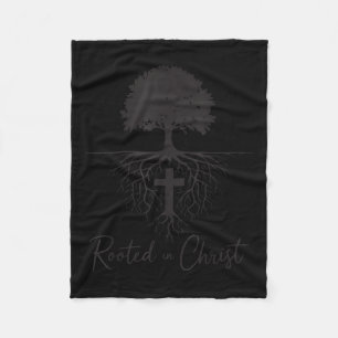 Cobertor De Velo Enraizado em Cristo Crianças Cristãs Homens Deus F