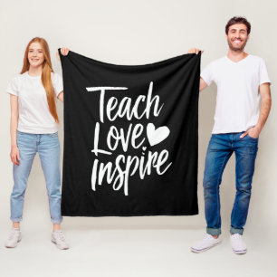 Cobertor De Velo Ensine Amor Inspire Presente do Dia dos Professore