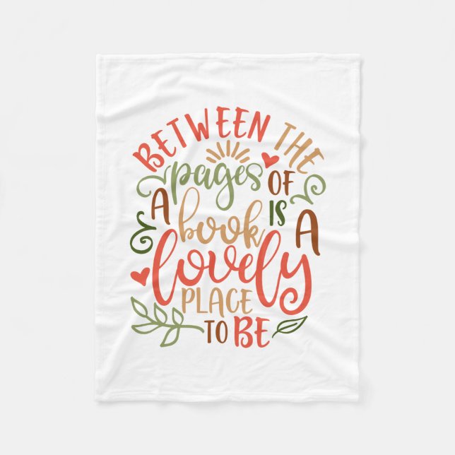 Cobertor De Velo Entre As Páginas De Ideias De Livros (Frente)