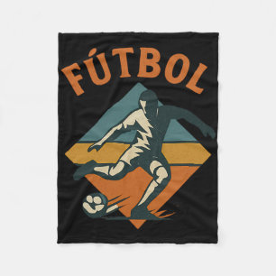 Cobertor De Velo Entusiasta do Futebol Estilo Retro Vintage