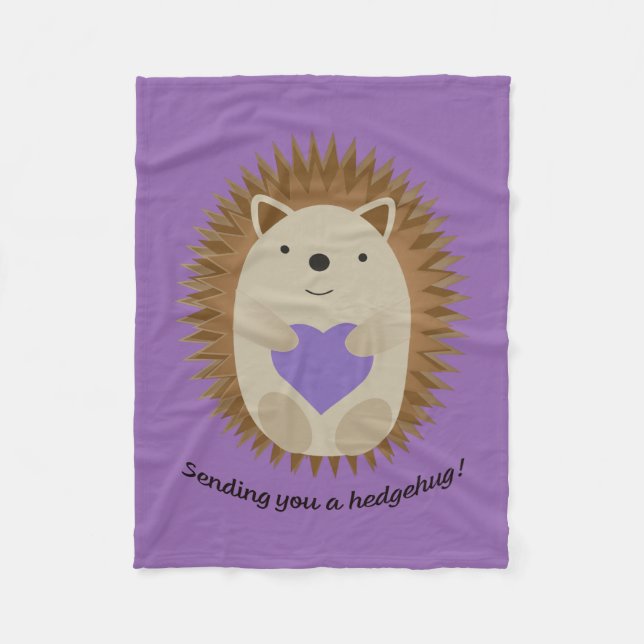 Cobertor De Velo Enviando-lhe um Hedgehog Hedgehug (Frente)