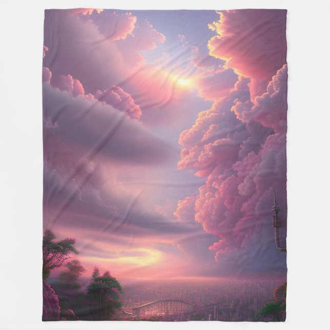 Cobertor De Velo Epic Pink Summer Sky (Frente)