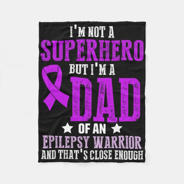 Cobertor De Velo Epilepsy Awareness Epileptic Warrior Survivor 6  (Frente)