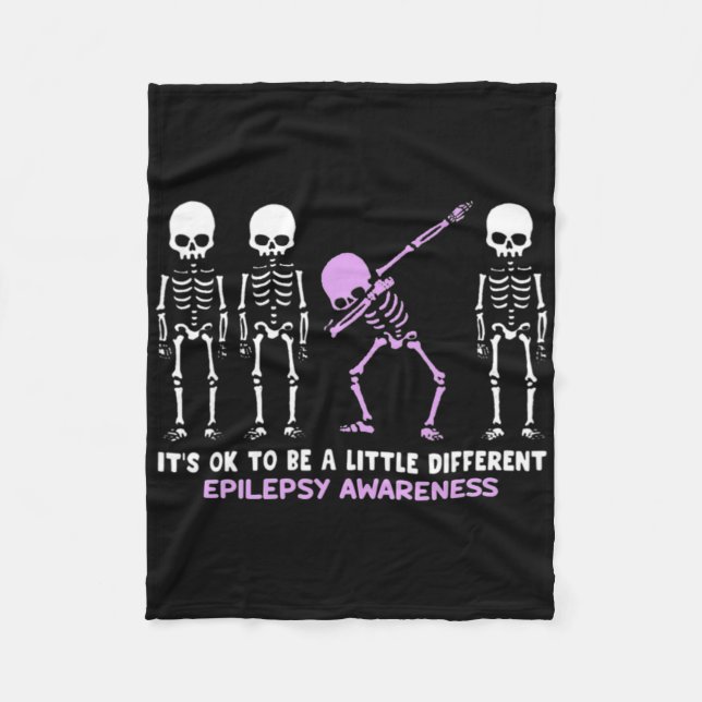 Cobertor De Velo Epilepsy Awareness It's Ok To Be A Little Differen (Frente)