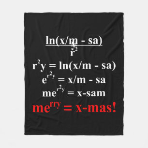 Cobertor De Velo Equação de Matemática Feliz Natal