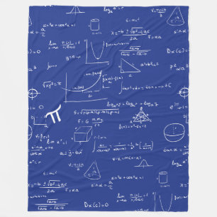 Cobertor De Velo Equações Matemáticas Fórmulas Álgebra Nerd Azul Re