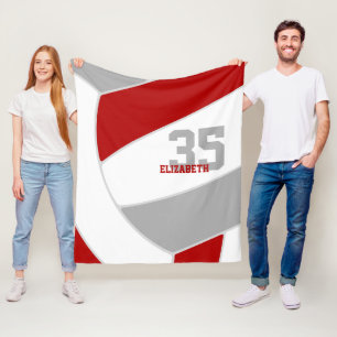 Cobertor De Velo equipe da cinza vermelha de vôlei gigante