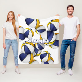 Cobertor De Velo equipe de basquetebol de ouro azul cores decor des