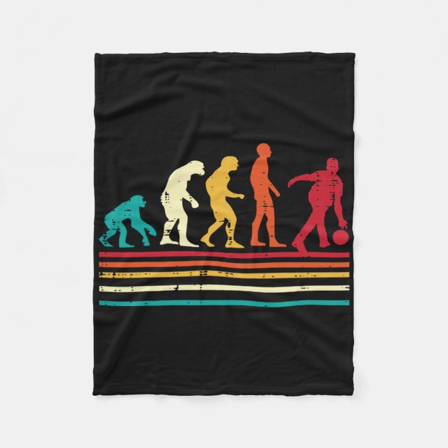 Cobertor De Velo Equipe de Boliche Retro Bowler Evolution Homens Mu (Frente)