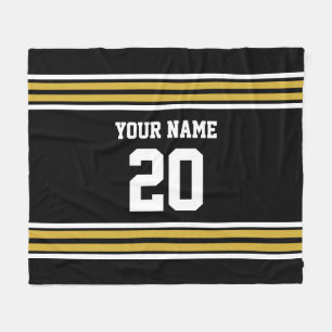 Cobertor De Velo Equipe de cores DIY Jersey Strips Dourado SV Preto