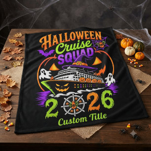 Cobertor De Velo Equipe de Cruzeiro de Halloween 2026 Camisas de Cr