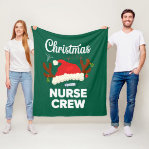 Cobertor De Velo Equipe de Enfermeira de Natal Chapéu do Papai Noel