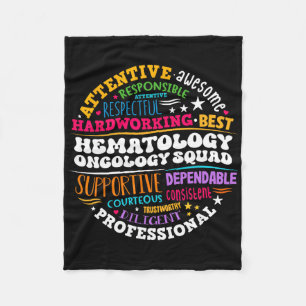 Cobertor De Velo Equipe de Enfermeira de Oncologia Hematologia Pedi