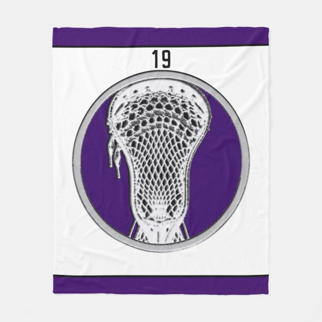 Cobertor De Velo Equipe de Lacrosse Roxa (Frente)