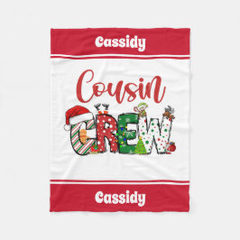 Cobertor De Velo Equipe de Natal do Primo Retro Personalizado