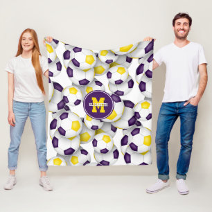 Cobertor De Velo equipe de ouro roxo colorido decor de sala de fute