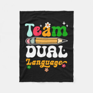 Cobertor De Velo Equipe de professores de idiomas duplos de volta a