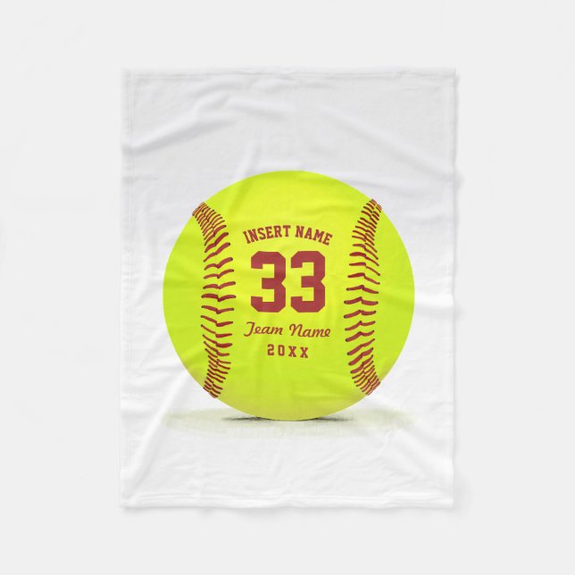 Cobertor De Velo Equipe de Softball Personalizada (Frente)