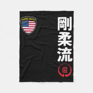 Cobertor De Velo Equipe Karate Goju Ryu Marca Usa Kanji Japonês Mar