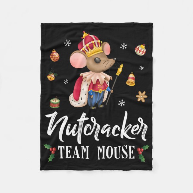 Cobertor De Velo Equipe Mouse Nutcracker Dança de Natal Diversão So (Frente)