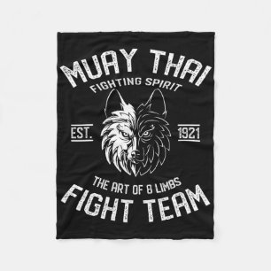 Cobertor De Velo Equipe Muay Thai Wolf Fight - Nak Muay, Kickboxing