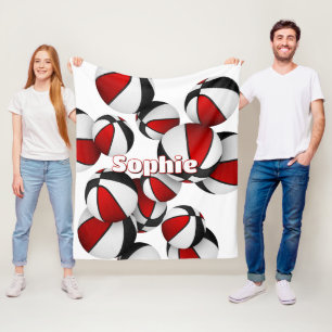 Cobertor De Velo equipe negra vermelha de basquetebol cores decor d