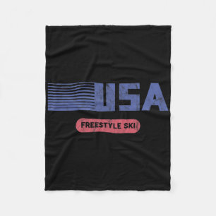 Cobertor De Velo Equipe Retro EUA Esqui Estilo Livre Americano Esqu